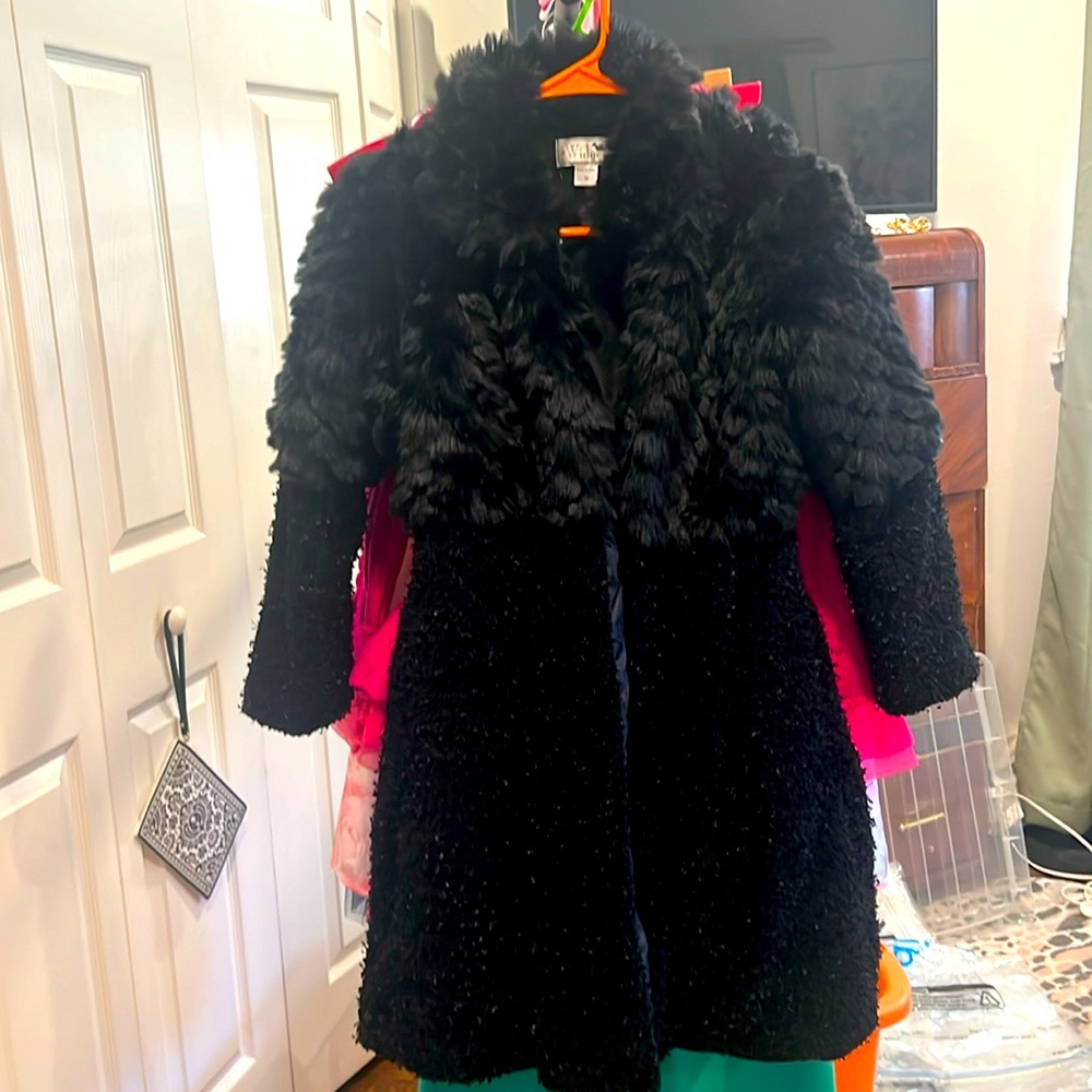 Super stylish youth faux fur dress coat